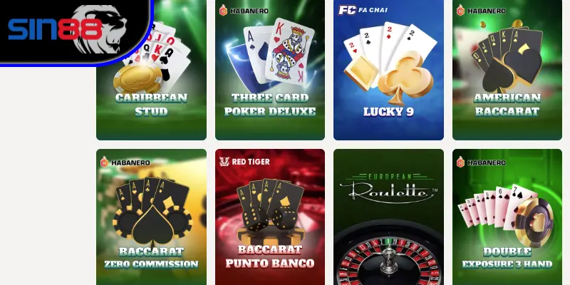 SIN88 mang đến kho giải trí phong phú cho hội viên