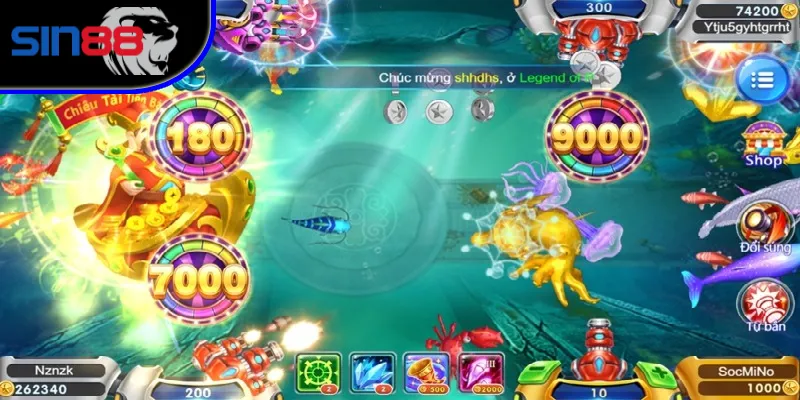 Trò chơi có nhiều Boss độc đáo, tỷ lệ thưởng cao